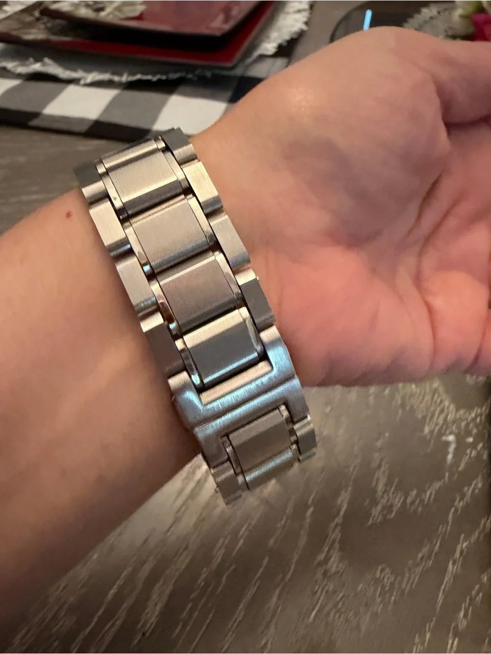 Burberry Silver-Tone Stainless Steel Watch with Champagne Dial